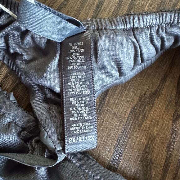 Skims RARE Quilted Bralette and Thong Panty Set Gunmetal Gray Plus Size 3X/2X - Picture 9 of 11